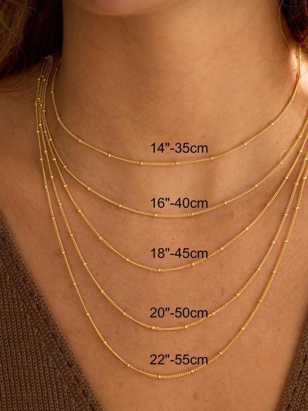 gold V-Necklace ‼️HANDMADE‼️ - Picture 8 of 8